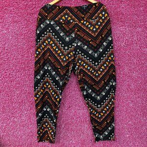 Terra & Sky Halloween Boo Skull Cross Bone High Rise Leggings XL
